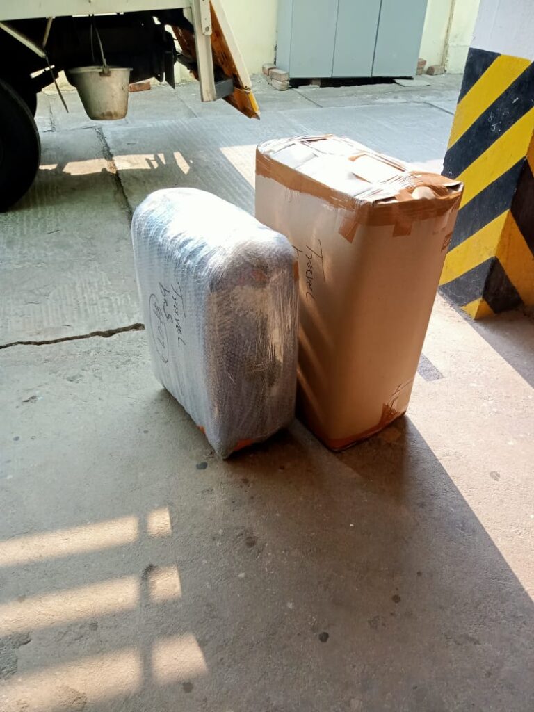 electronic items are packed